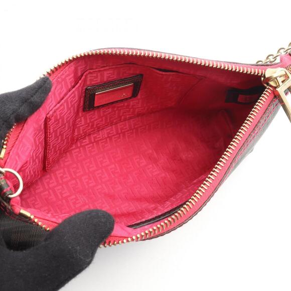 Fendi Zucca handbag, coated canvas, women's, brown and pink, 8BR592 - Picture 3 of 7